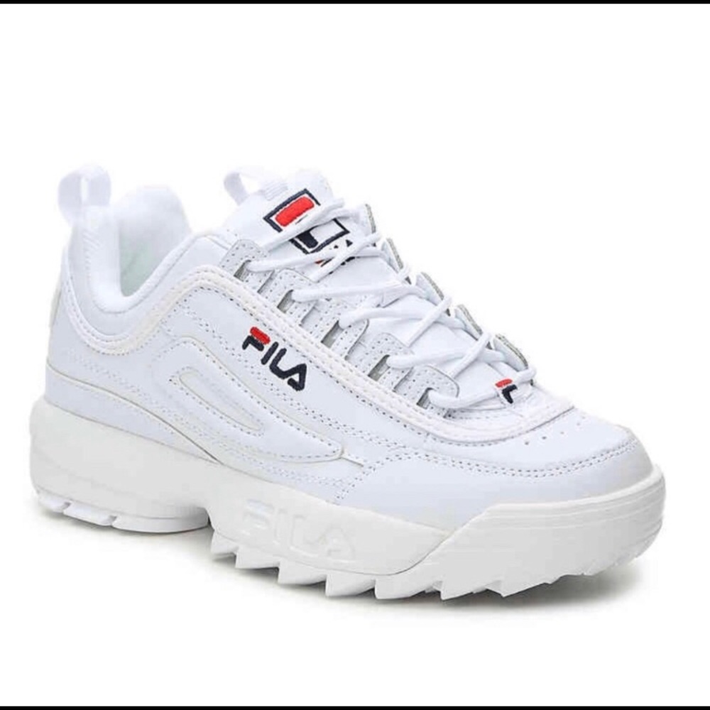 womens fila disruptor sneakers size 7